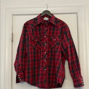 Men's Red Plaid Shirt